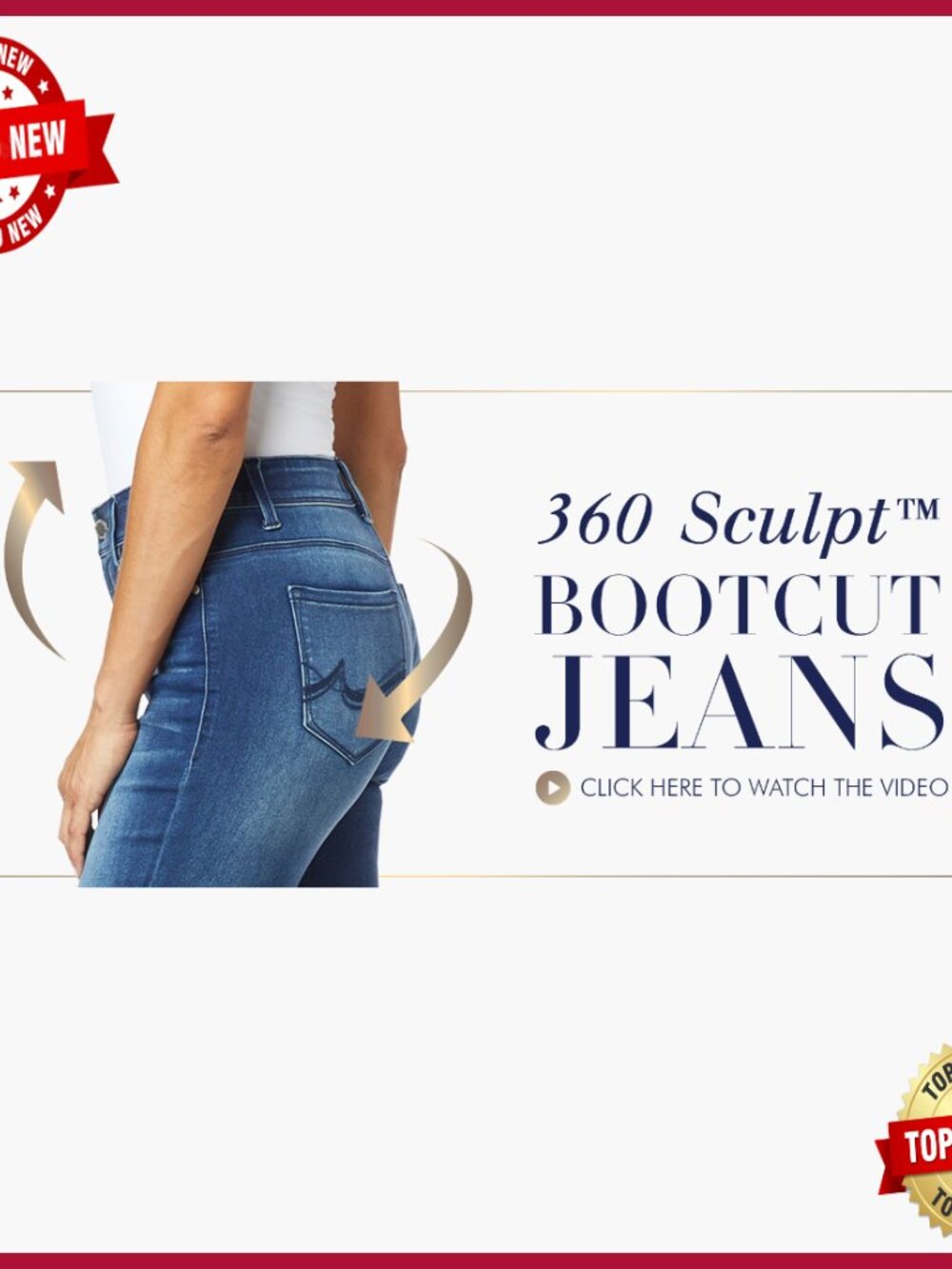 Sculpting Bootcut Jeans with Stretch Denim, Figure Enhancing Fit - Picture 7 of 7